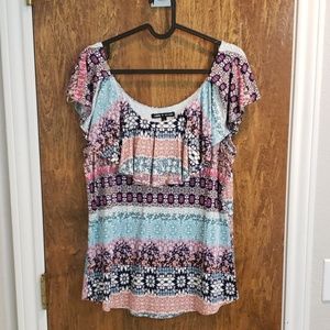 Colorful Ruffle tank